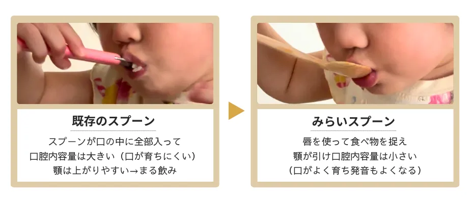 既存のスプーンとみらいスプーンの違い